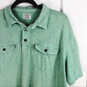 LUCKY BRAND Shirt Sz XL Short Sleeve Teal Pockets